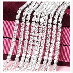 1yard/Piece 30Colors SS6-SS16 Glass Crystal Rhinestone Chain Silver Bottom Sew on Cup Chains For Diy Garment Bags Decorations