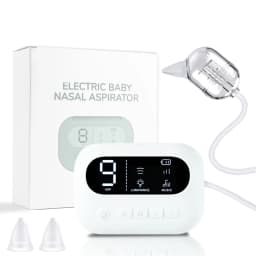 Baby Nasal Aspirator Electric Nose Cleaner with Built-In Music & Night Light Rechargeable Nose Booger Sucker for Infants Babies