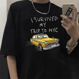 Tom Holland Same Style I Survived My Trip To NYC T Shirt Men The Physics Is Theoretical But The Fun Is Real Graphic Tees Male