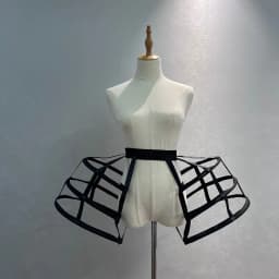 Wedding Bridal Crinoline Underskirt Women Girls Elastic Waistband Adjustable Pannier Petticoat 3 Hoop Cage Skirt