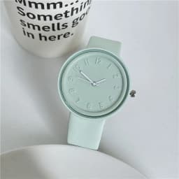 Fashion Makaron Simple Women's Quartz Watch Ins High Beauty Student Man And Women Style Round Leisure Vintage Wristbatch
