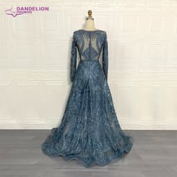 Luxury Handmade Beading Long Sleeve Celebrity Dresses 2020 Dubai Arabic Muslim Elegant Lace Formal Evening Party Gown