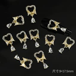 10pcs 3D Silver Pentagram Star Nail Art Alloy Rhinestone Luxury Metal Star Charms Nails Jewelry Gem Manicure Nail Art Decoration