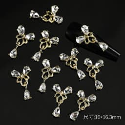 10pcs 3D Silver Pentagram Star Nail Art Alloy Rhinestone Luxury Metal Star Charms Nails Jewelry Gem Manicure Nail Art Decoration