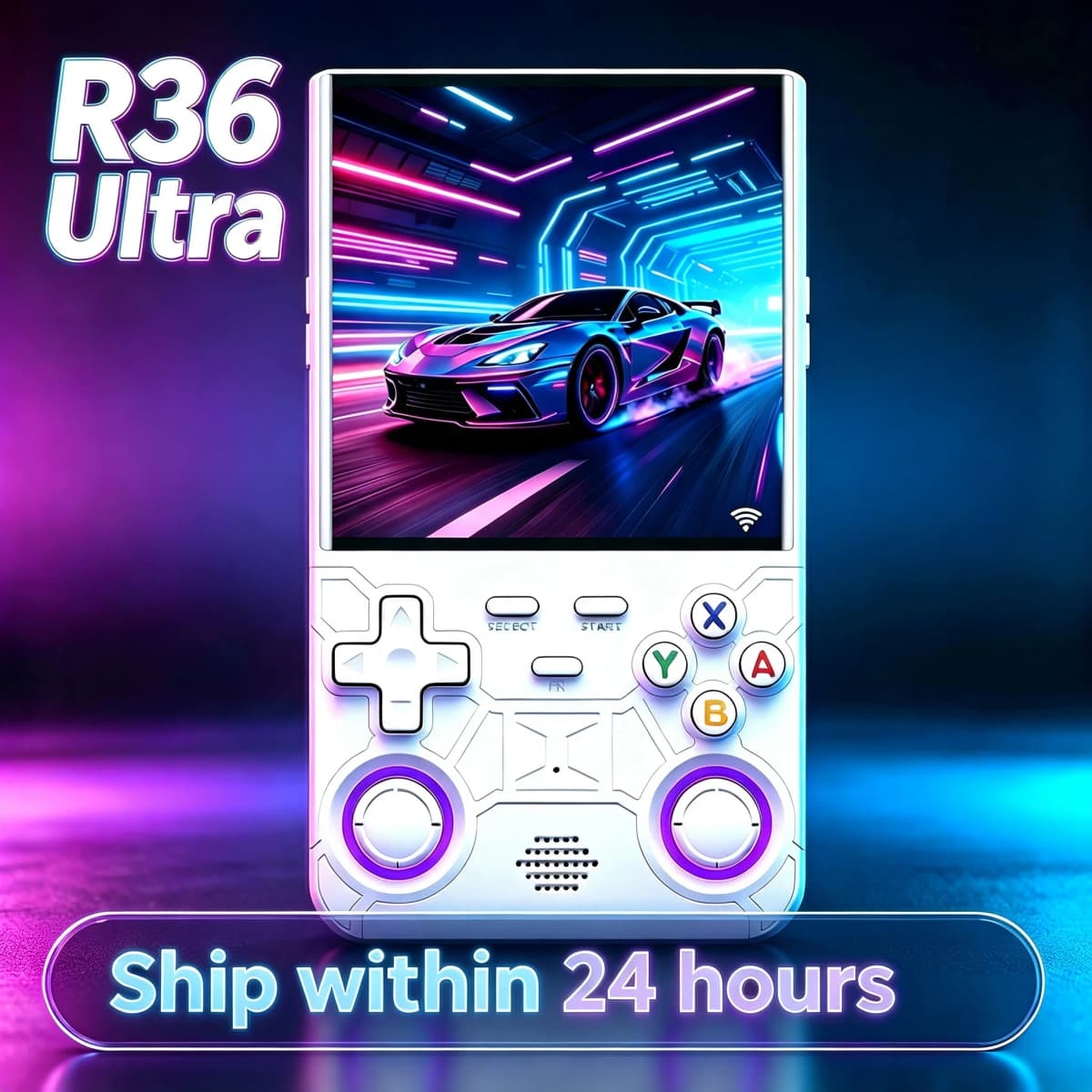 R36 Ultra Pocket Handheld Gaming Hardware, WIFI Supported, 4 Inch IPS Display, Open‑Source Retro Portable Game Device