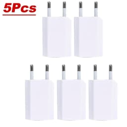 1-5Pcs Universal 5V EU Plug USB Home Travel Mobile Phone Charger For Samsung Xiaomi Redmi Huawei Charger Power Wall Adapter