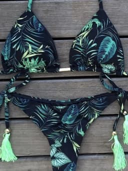 RUOTONGSEPT Sexy Micro Bikinis Set 2024 New Swimsuit Women Feather Print Bandage Swimwear Female Bathing Suit Brazilian Biquinis