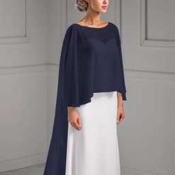 Wedding Bridal Chiffon Long Cape Dinner Party Formal Lady Cloak O-neck Prom Women Shawl Elegant High-low Wrap White Pink Black