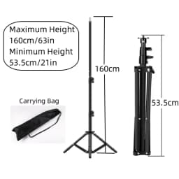 RP01-B Heavy Duty Metal Alloy Light Stand 160cm Tripod for Photo Studio Softbox Video Flash Reflector Lighting Background Stand