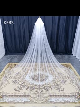 Physical Shot 300cm Wide Soft Bridal Veil Wedding Accessories White/Ivory