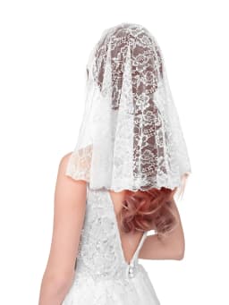 Lace Veils for Church Mantilla Catholic Veil Latin Mass Head Covering White Black Veils for Bridal Women