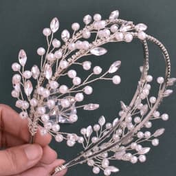 A315 Silver Wedding Hair Accessories Full Crystal Hair Jewelry Headpiece Handmade Bridal Tiara Vintage Bride Headband Headwear