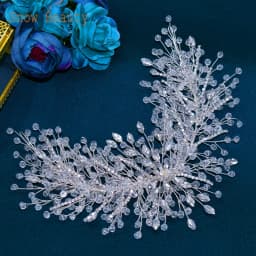 A315 Silver Wedding Hair Accessories Full Crystal Hair Jewelry Headpiece Handmade Bridal Tiara Vintage Bride Headband Headwear
