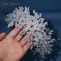 A315 Silver Wedding Hair Accessories Full Crystal Hair Jewelry Headpiece Handmade Bridal Tiara Vintage Bride Headband Headwear