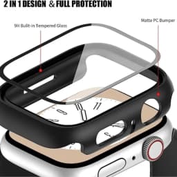 Glass+Cover For Apple Watch case 9 8 7 6 SE 5 iWatch Accessorie Screen Protector Apple watch serie 44mm 40mm 41mm 45mm 42mm 38mm