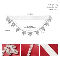 Efily Rhinestone Wedding Garter Belt Bride Accessories for Women Crystal Bridal Lace Garter Leg Ring Loop Party Bridesmaid Gift