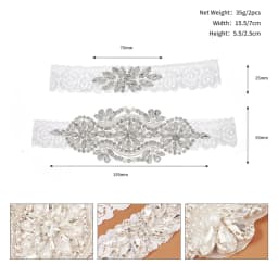 Efily Rhinestone Wedding Garter Belt Bride Accessories for Women Crystal Bridal Lace Garter Leg Ring Loop Party Bridesmaid Gift