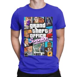 Grand Theft Office Scranton Men T Shirt The Office Fashion Tee Shirt Short Sleeve Round Collar T-Shirts Cotton New Arrival Tops