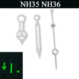 Watch Hands Silver Green Blue Luminous Hands Fit N H36 ETA2824 2836 Miyota8205 8215 821A Mingzhu DG2813 3804 Movement