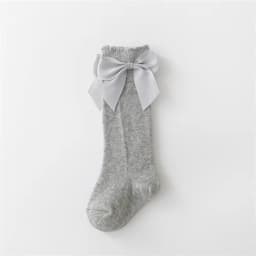 Lawadka Cotton Baby Girls Socks With Bows Knee High Children Princess Socks For Girls Toddler Kids Long Sock Autumn 0-7Years Old