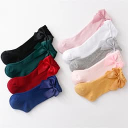 Lawadka Cotton Baby Girls Socks With Bows Knee High Children Princess Socks For Girls Toddler Kids Long Sock Autumn 0-7Years Old