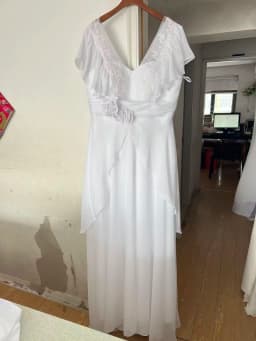 Customized Bohemian Hippie Style Wedding Dresses Beach A-line Backless Chiffon Bridal Dress Maternity Pregnant Bridal Gowns