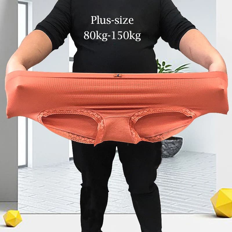 Women's Underwear Plus-size XXXXL High Elastic Antibacterial Obesity Is Special Briefs Lingerie Breathable Ladies Underpants