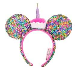 Disney Minnie Mickey Ears Headband Holiday Party Sequins Headdress Bows EARS COSTUME Headband Cosplay Plush Adult/Kids Gift