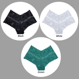 3PCS Underwear Women Sexy Lace Women Panties Seamless Hollow Out Briefs Transparent Female Underwear Breathable Lingerie