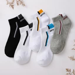 5 Pairs Plus Size38-47 Men Ankle Socks Breathable Cotton Sports Socks Mesh Casual Athletic Summer Thin Cut Short Sokken For Male
