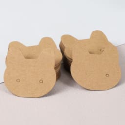 50pcs 3.5x3.5cm Cat Earrings Ear Studs Display Card for Necklace Jewelry Packaging Cardboards