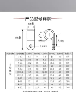 100PCS 16mm R-Type Nylon Cable Clamp 5/8' Black R-Type Cable Clamp Cable Clips Free Shipping R-3.3 5.3 6.4 8.4 10.4 13.2 16