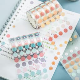 Yoofun 6x300cm Basic Decorative Adhesive Tape Dot Masking Washi Tape DIY Scrapbooking Sticker Label Japanese Stationery