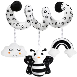 Sensory Baby Plush Rattle Toys Stroller Musical Mobile Hanging Toys Baby Rattles Mobiles Babies Newborns Games Toy 0 6 12 Months