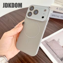 JDKDOM Litchi Leather Texture Magnetic Case For iPhone 18 17 Air 16 15 14 Plus 13 12 Pro Max Shockproof Wireless Charging Cover
