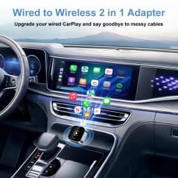 2026 Wireless CarPlay Adapter 2-in-1 Wired to Wireless Dongle for Apple & Android Auto Plug and Play Universal Car Accessory
