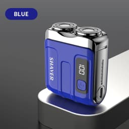 Mini Electric Smart Shaver Household Car Shaver Digital Display Dual Blade Rechargeable Shaver Powerful Beard Trimmer Tool