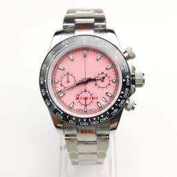 20 Color Business 39mm Quartz Watch Men's Timing Sapphire Crystal VK63 Movement Calendar Luminous Blue Dial Stainless Steel Stra