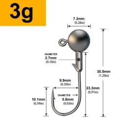 MrLurion 30pcs 1g 2g 3g 5g 10g 14g 18g 22g 25g 28g Fishing jigging head hook ,round head rigs fishhook for soft worm crank lures