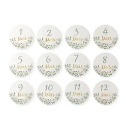 8pc/set Wooden Baby Milestone Card For Newborn Cute Cloud Shape Photography Props Accessories Month Cards Sticker Newborn Gifts