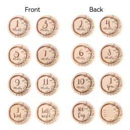8pc/set Wooden Baby Milestone Card For Newborn Cute Cloud Shape Photography Props Accessories Month Cards Sticker Newborn Gifts