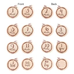 8pc/set Wooden Baby Milestone Card For Newborn Cute Cloud Shape Photography Props Accessories Month Cards Sticker Newborn Gifts