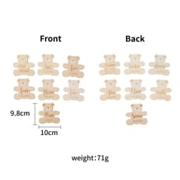 8pc/set Wooden Baby Milestone Card For Newborn Cute Cloud Shape Photography Props Accessories Month Cards Sticker Newborn Gifts