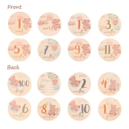8pc/set Wooden Baby Milestone Card For Newborn Cute Cloud Shape Photography Props Accessories Month Cards Sticker Newborn Gifts