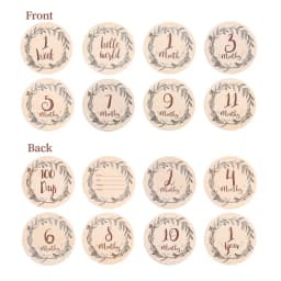 8pc/set Wooden Baby Milestone Card For Newborn Cute Cloud Shape Photography Props Accessories Month Cards Sticker Newborn Gifts