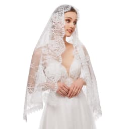 Lace Mantilla Veil Soft & Comfortable Exquisite Floral Design Head Covering for Women Girls Church Veils for Chapels Dropship