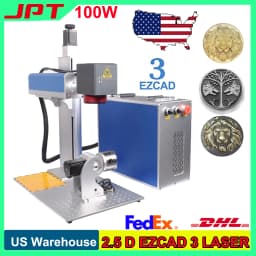 US Stock 100W 2.5D Ezcad3 JPT MOPA 100W Fiber Laser Engraver 60W MOPA Fiber Laser Marking Machine Relife Marker 110X110MM Lens