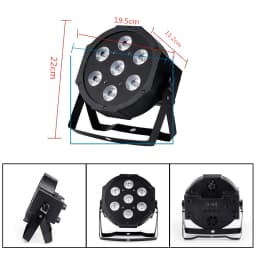 4PCS 7x18W LED Flat SlimPar RGBWA UV Light 6in1 LED Wash DJ Light Stage Dmx512 Stage Lighting