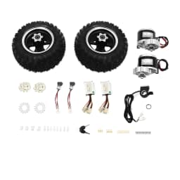 24V/250W 36V/350W Electric Scooter Conversion Kit 10" Dual Wheels Brush Gear Motor Drive Air Wheel w/Reverse Gear+Thumb Throttle
