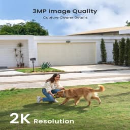 ieGeek 2K Telecamera di sicurezza solare senza fili all'aperto con visione notturna a colori, sistemi di telecamere CCTV a batte